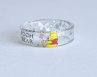 NEW! Winnie The Pooh   | Cute adorable stackable Pooh bear resin ring