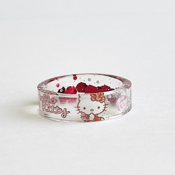 NEW! Hello Kitty resin ring | Cute adorable childhood stackable rings
