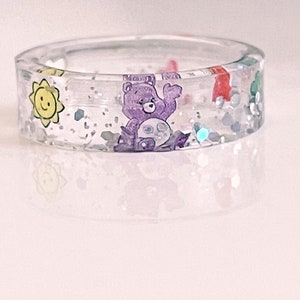 NEW! Care Bears resin ring | Cute adorable childhood dreams Care Bears stackable rings