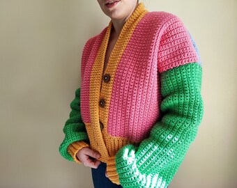 colourful cardigan