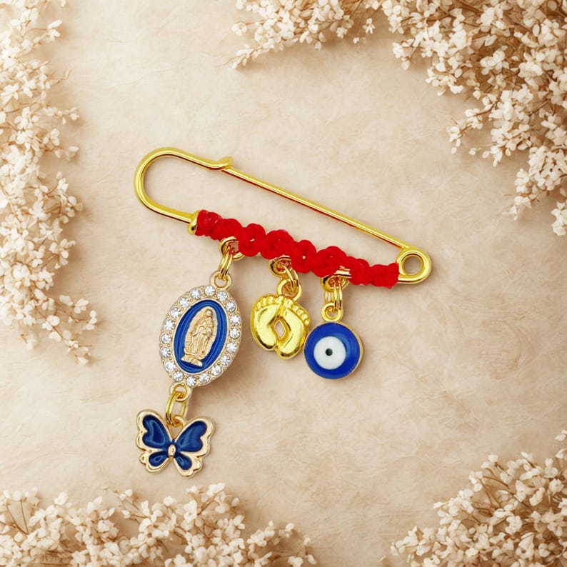 Pregnancy Protection Pin Blue Butterfly