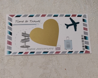 Carte D Anniversaire Voyage Etsy France