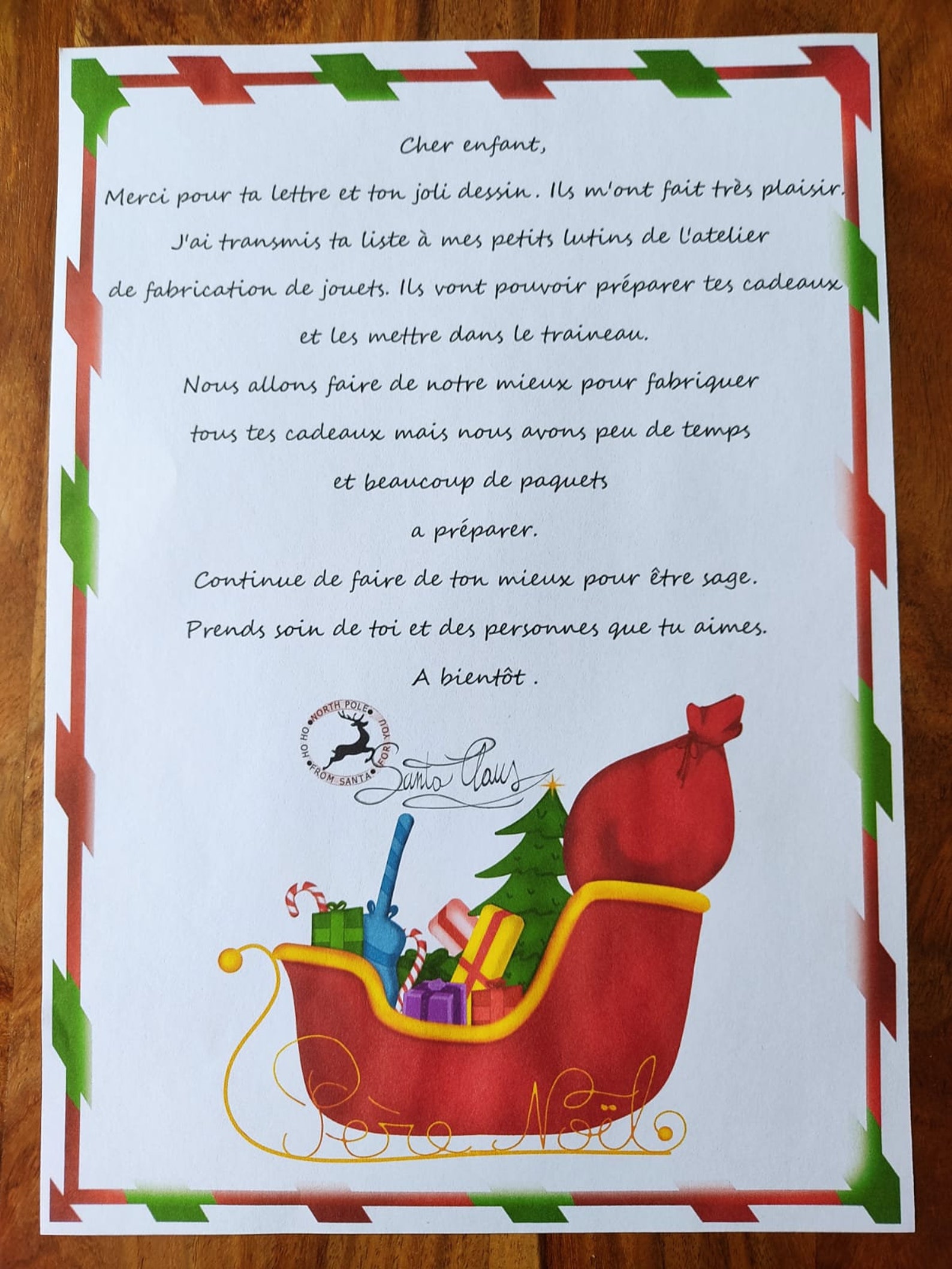 Lettre au Père Noël a imprimer/lettre demande père Etsy France