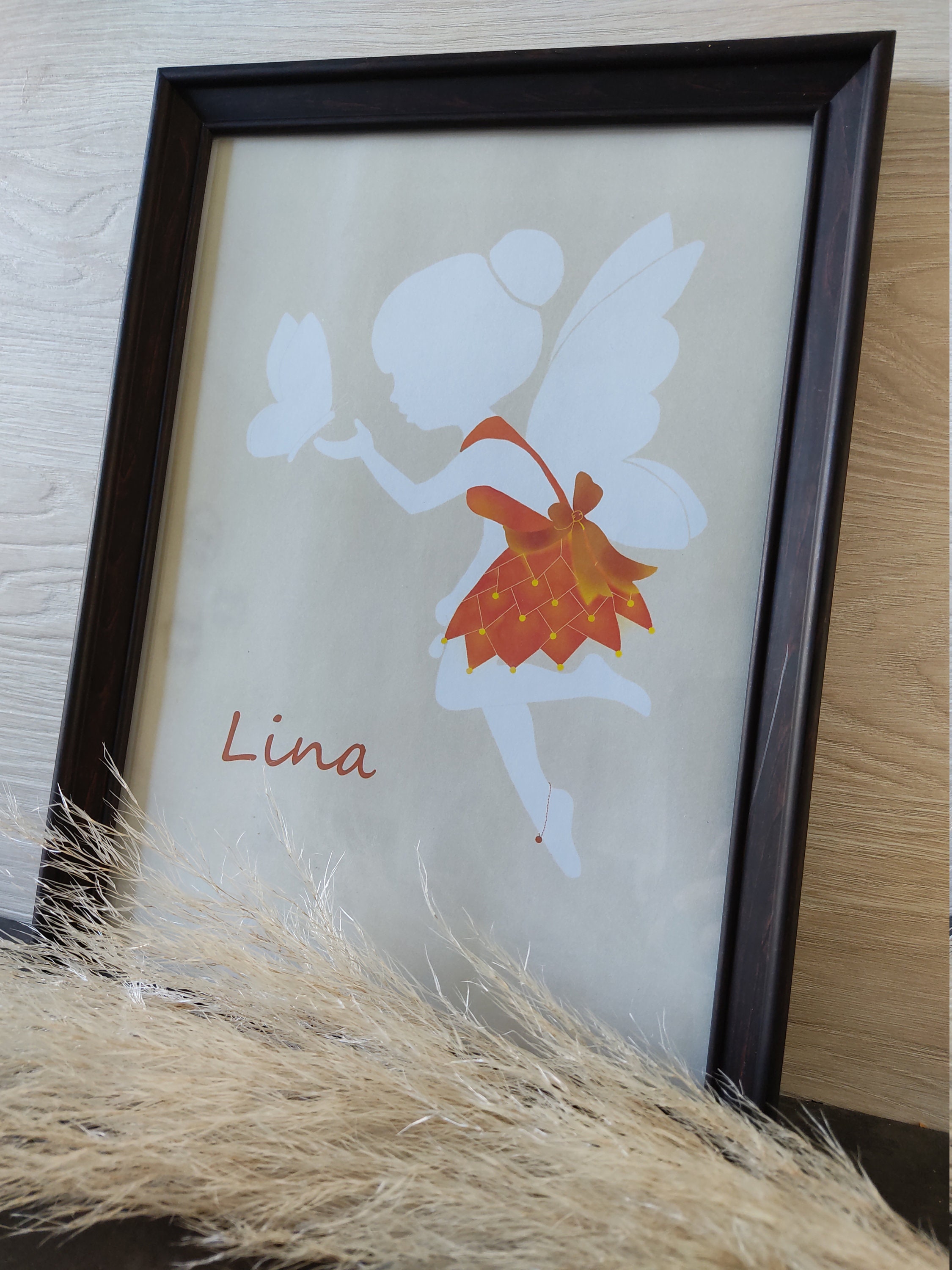 Dessin Personnalisable, Dessin Prénom, Enfant, Fée, Cadeaux Enfants, Affiche, Décoration Chambre d'e