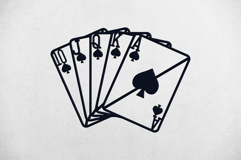 Playing Cards Spades Ace King Queen Jack Deck of Cards Poker Etsy