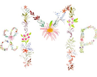 Monogram Personalized Floral design
