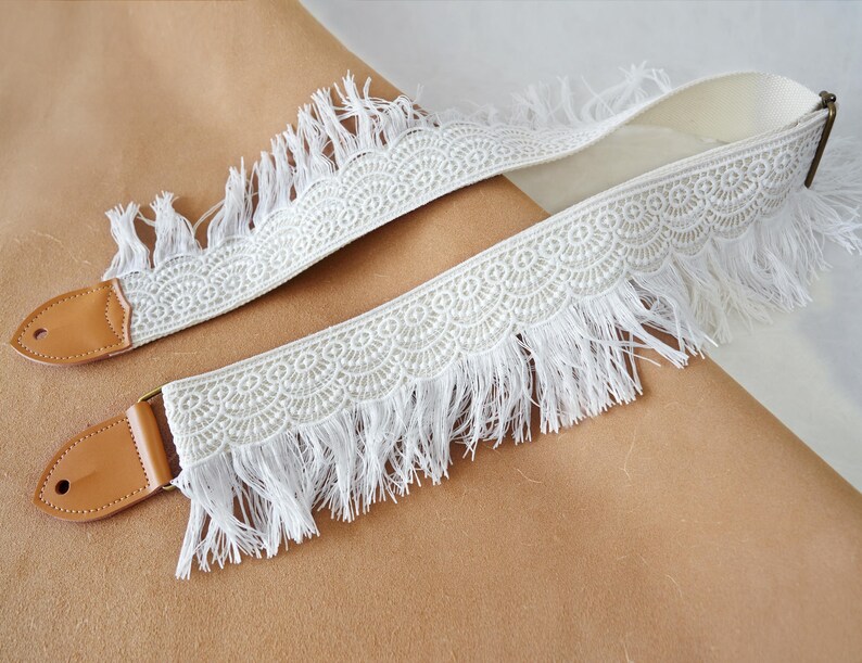 Woven Strap With Tassels Guitar Strap, Classic Guitar Strap, Personalized Gift for Guitar Player, Instrument Gear, Birthday Gift image 4