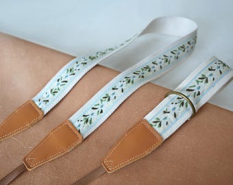 Embroidered Camera Strap, Floral Camera Shoulder Strap, DSLR Camera Strap, Camera Neck Strap, Camera Accessories, Gift for Photographer