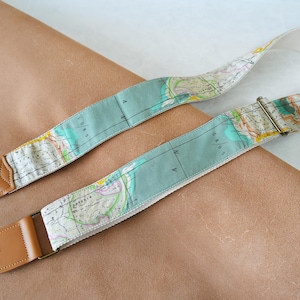 Gitaarband met wereldkaartpatroon, duurzame basgitaarband, verstelbare gitaarband, universele gitaarband, gitaaraccessoires, cadeau voor gitaristen