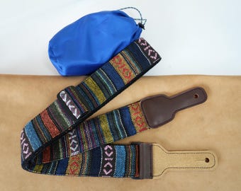 Soft Cotton Guitar Strap, Universal Guitar Strap, Folk Guitar Strap, Acoustic Guitar Strap, Guitar Shoulder Strap, Gift for Music Lovers