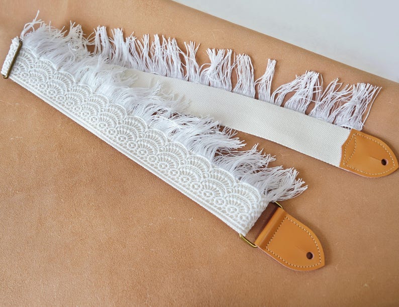 Woven Strap With Tassels Guitar Strap, Classic Guitar Strap, Personalized Gift for Guitar Player, Instrument Gear, Birthday Gift image 7