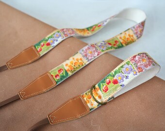 Floral Camera Strap, Designer Camera Strap, Polaroid Camera Neck Strap, Camera Accessories, Gift for Photography Enthusiast