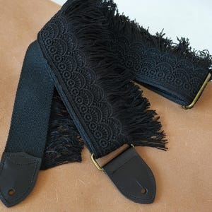 Woven Strap With Tassels Guitar Strap, Classic Guitar Strap, Personalized Gift for Guitar Player, Instrument Gear, Birthday Gift image 1