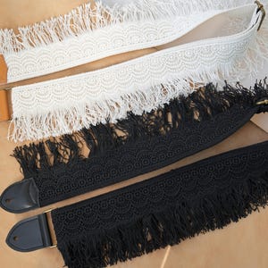Woven Strap With Tassels Guitar Strap, Classic Guitar Strap, Personalized Gift for Guitar Player, Instrument Gear, Birthday Gift image 2