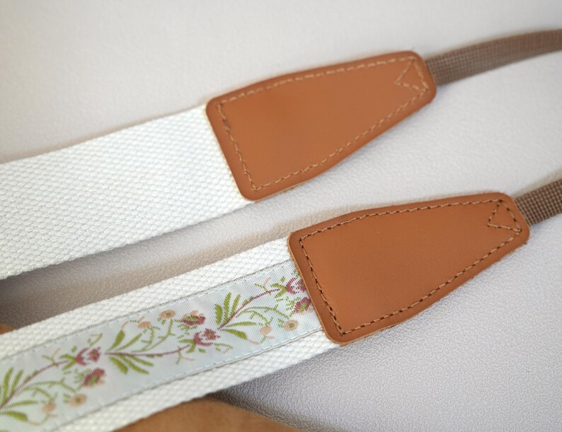 Handcrafted Embroidered Camera Strap, Floral Camera Neck Strap, DSLR Camera Strap, Camera Accessories, Gift for Photographer, Birthday Gift image 10