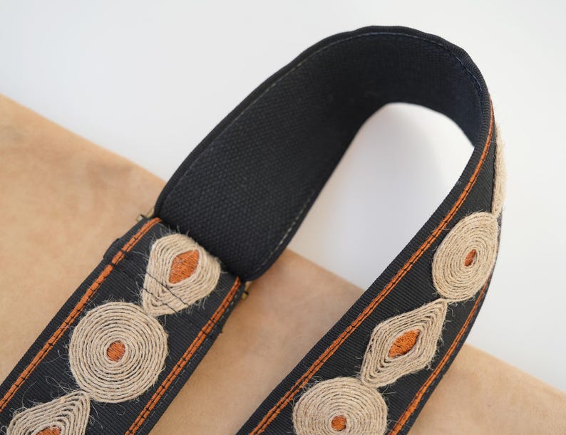 Hemp Rope Guitar Strap, Durable Bass Strap, Rustic Guitar Strap, Adjustable Shoulder Strap, Guitarist Gift, Eco Friendly Guitar Accessories image 10