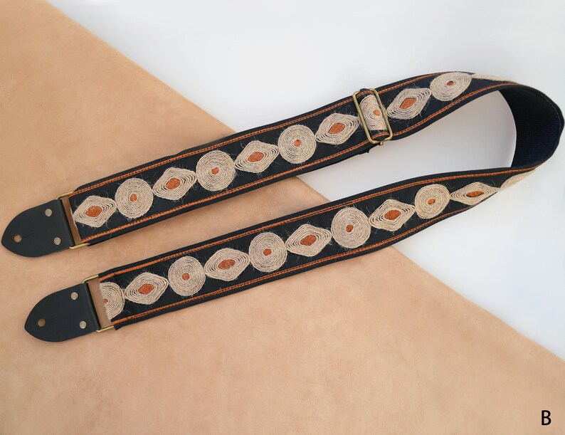Hemp Rope Guitar Strap, Durable Bass Strap, Rustic Guitar Strap, Adjustable Shoulder Strap, Guitarist Gift, Eco Friendly Guitar Accessories B