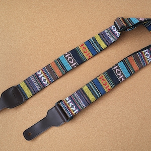 Soft Cotton Guitar Strap, Universal Guitar Strap, Folk Guitar Strap, Acoustic Guitar Strap, Guitar Shoulder Strap, Gift for Music Lovers