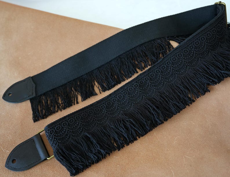 Woven Strap With Tassels Guitar Strap, Classic Guitar Strap, Personalized Gift for Guitar Player, Instrument Gear, Birthday Gift image 12