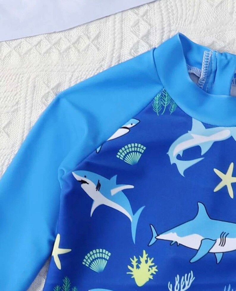 Baby Boy Swimsuit With Matching Hat Etsy