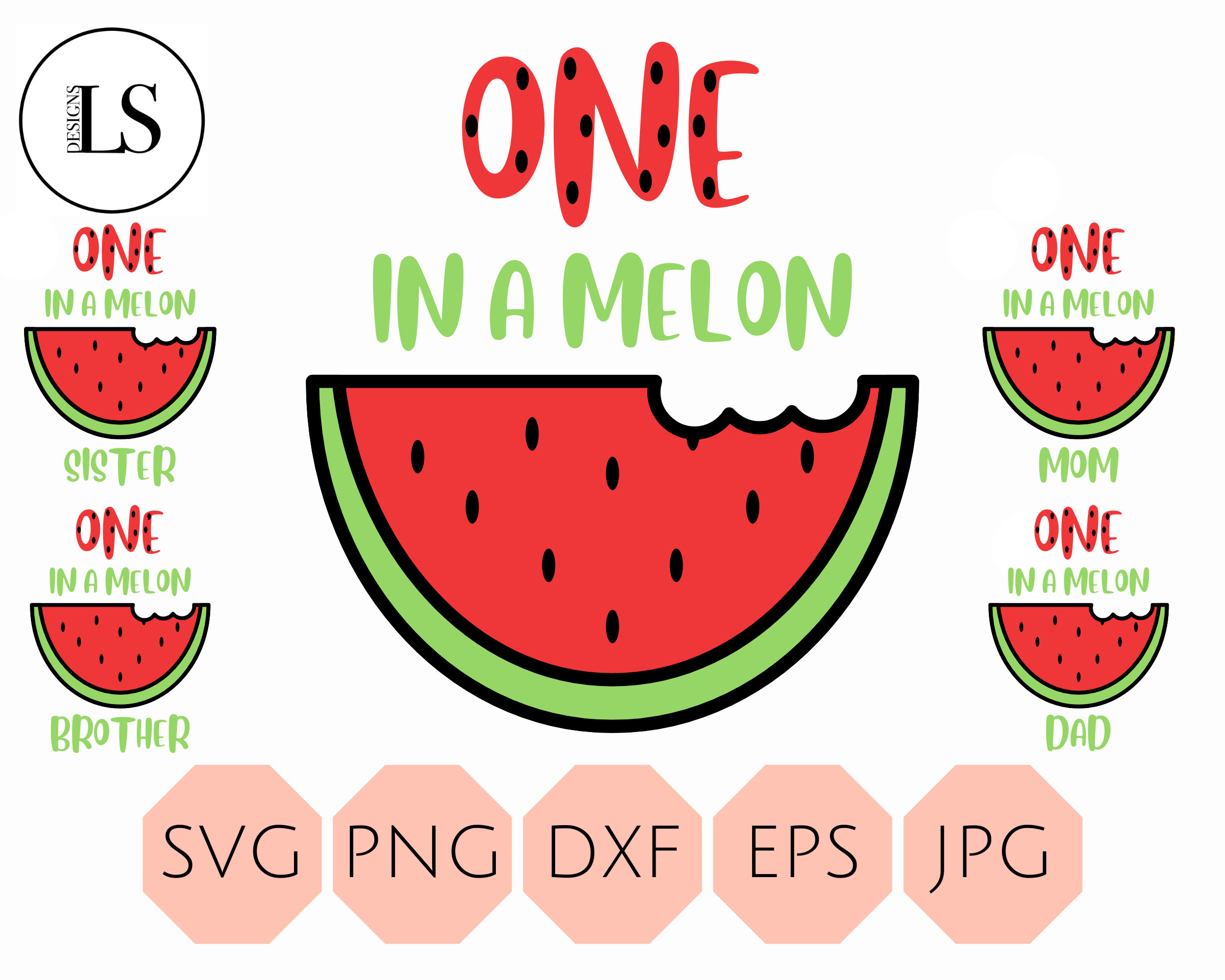 One in a Melon SVG, Watermelon SVG, Summer Svg, Girls Shirt Design ...