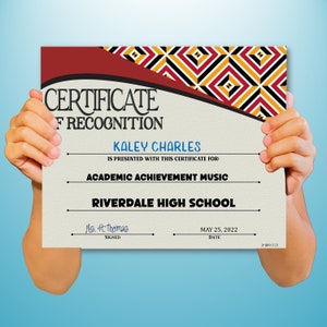 Kente Achievement/Recognition PowerPoint Certificate, Fillable Certificate, Academic, Templates, Editable Certificates, Digital Download