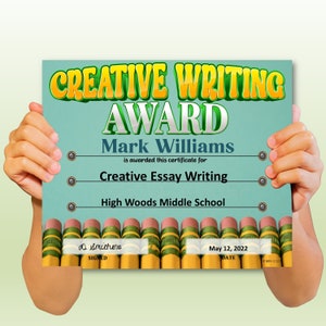 Writer PowerPoint Certificate, PowerPoint Certificate, Writer, Templates, Editable Certificates, Digital Download