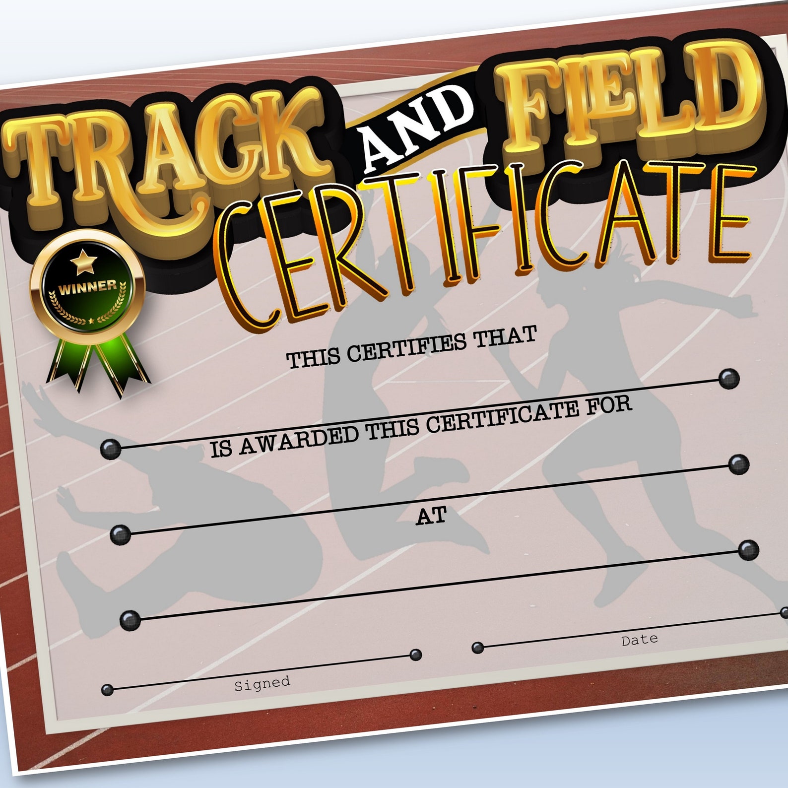 Track and Field Certificates, Powerpoint Certificates, Sport ...