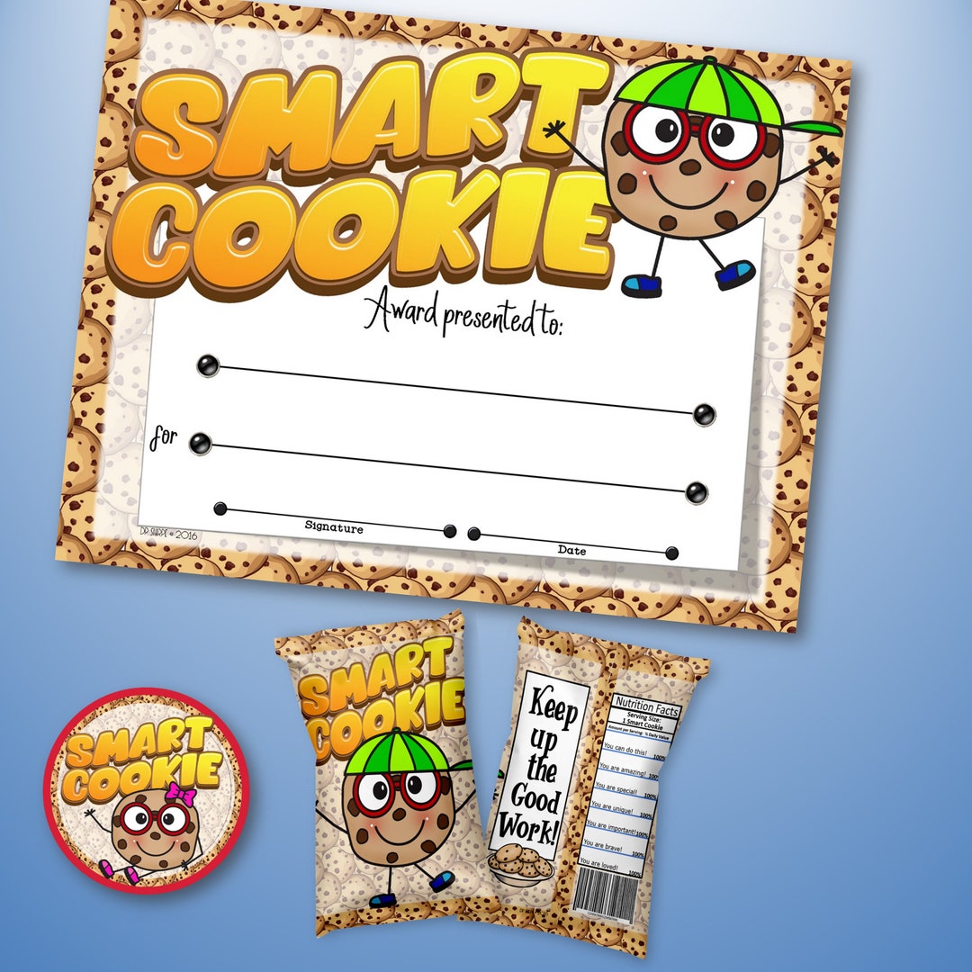 Smart Cookie Certificates With Treat Bag and Tag, Powerpoint