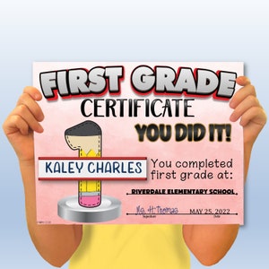 Promotie Eindejaars PowerPoint-certificaten, PowerPoint-certificaat, promotie, sjablonen, bewerkbare certificaten, digitale download