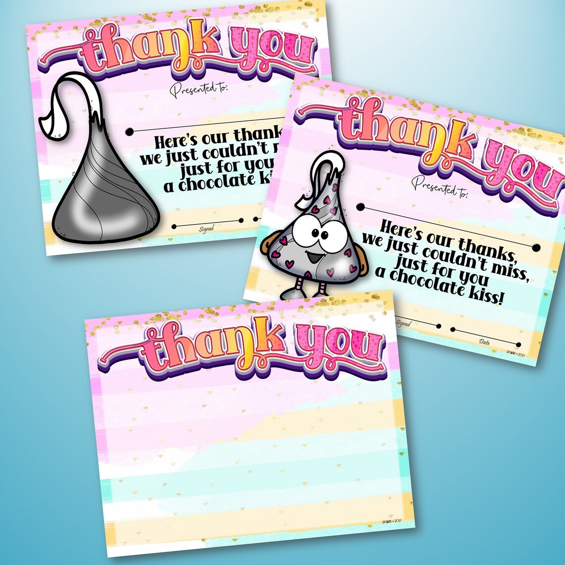 Thank You Certificates With Note Cards, Powerpoint Certificates, School ...