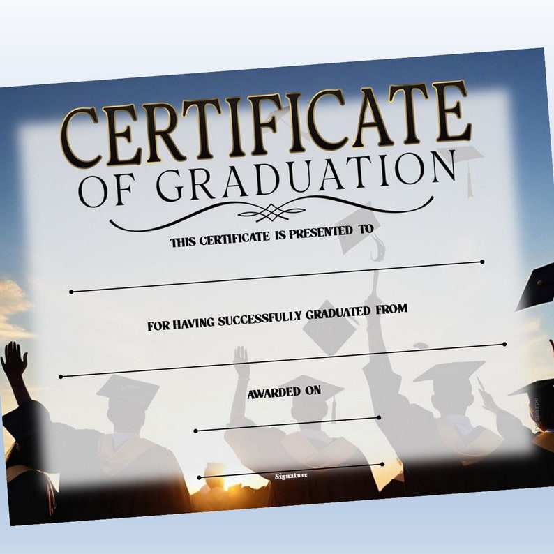 Graduation Certificate - Etsy