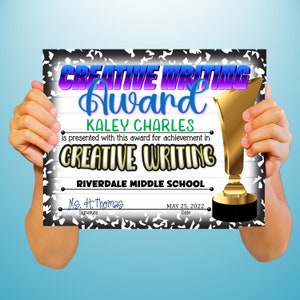 Writer PowerPoint Certificate, PowerPoint Certificate, Writer, Templates, Editable Certificates, Digital Download