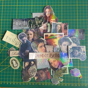 Lot Aléatoire 3/5/9 Stickers Autocollants Holographiques Twilight Fait Main, Handmade