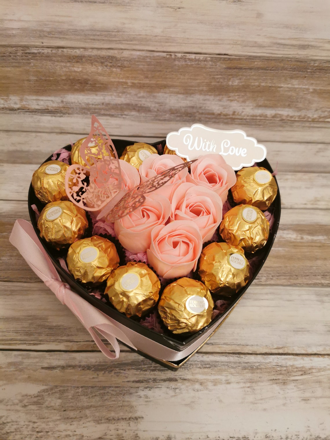 Luxury Chocolate and Roses Gift Box Etsy