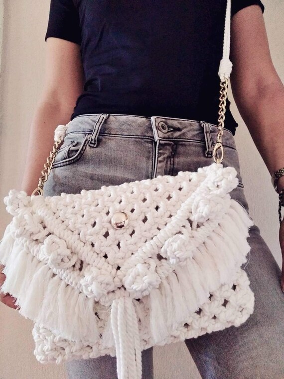 Macrame bag shop etsy