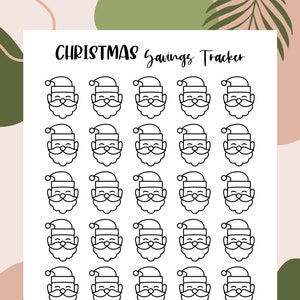Christmas Savings Tracker Printable I PDF Instant Download I Savings Challenge