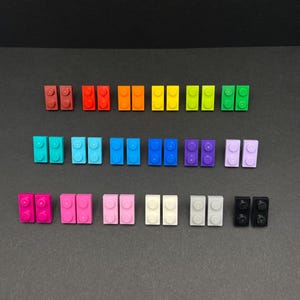 Multicolor Stud Earrings 1x2