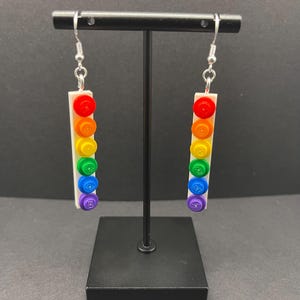 rainbow pride earrings 1x6