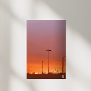 Abstrakter Sonnenuntergang Art Print - Lebendige Landschaft, Sonnenuntergang Kunst, abstrakte Landschaft, buntes Dekor, von der Natur inspirierte Kunst
