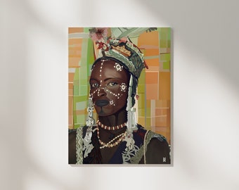 Faces of Africa Art Print – Cultural Portrait Wall Art, African faces, cultural art, African heritage, ethnic art, wall portraits