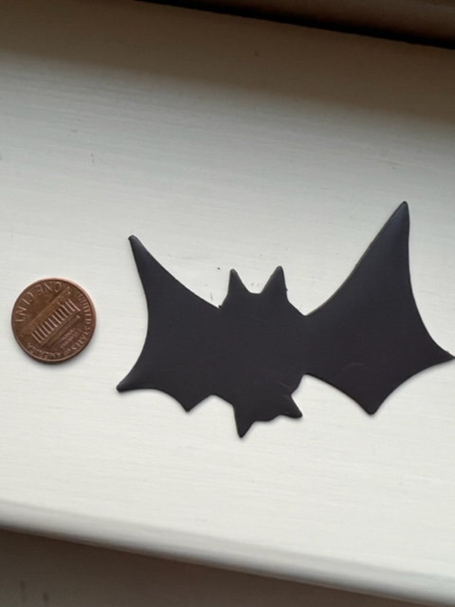 Aimant Frigo Chauve-souris Holographique Argenté - Fait Main En Résine, 1 Pièce - Marque GlitzyByLita