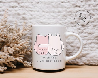 I Wish You Lived Next Door Moving Away Gifts For Her Custom Mug Long Distance Gifts For Friends Moving Gifts Personalized Miss You Mug