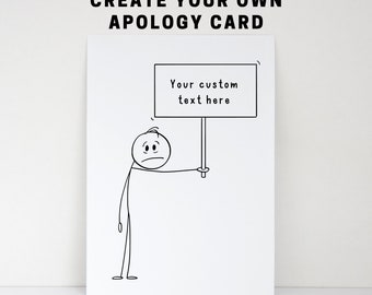 Funny I'm Sorry Card For Her Apology Card Forgive Me I Screwed Up Custom Card For Wife Personalized Card For Husband Funny Fight Card Friend