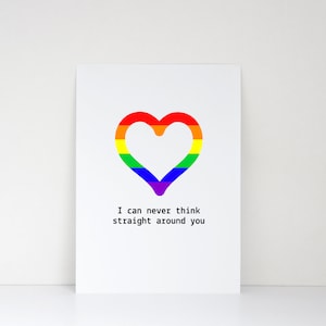 Gay Valentines Day Card For Girlfriend Gay Valentine Gift For Her Gay Boyfriends Card for Lesbian Card for LGBT Valentine Gay Pride Card