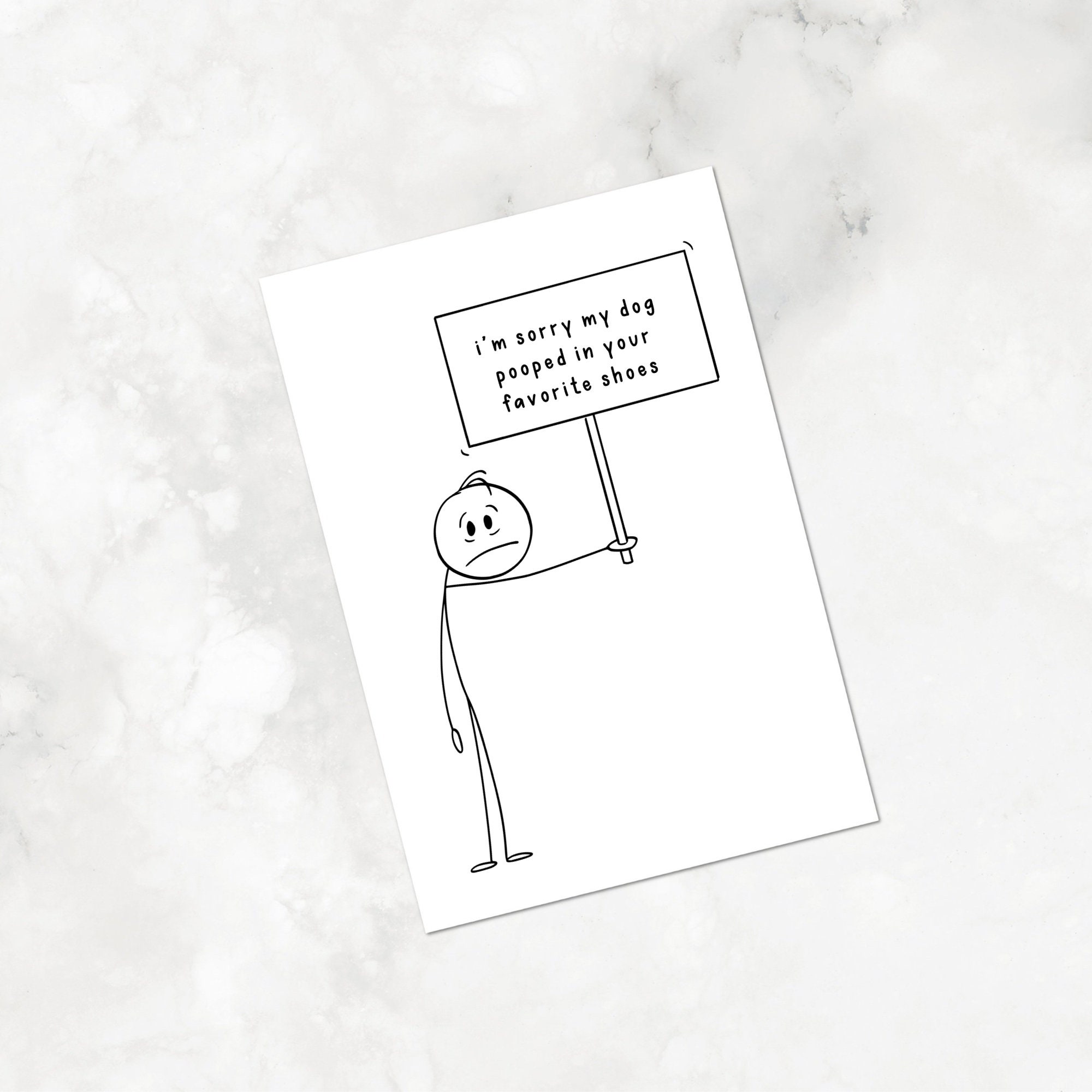 Witzige Karte „Sorry I'm A Moody C*nt“ – A5, Matt, Mit Umschlag, Blanko Innen