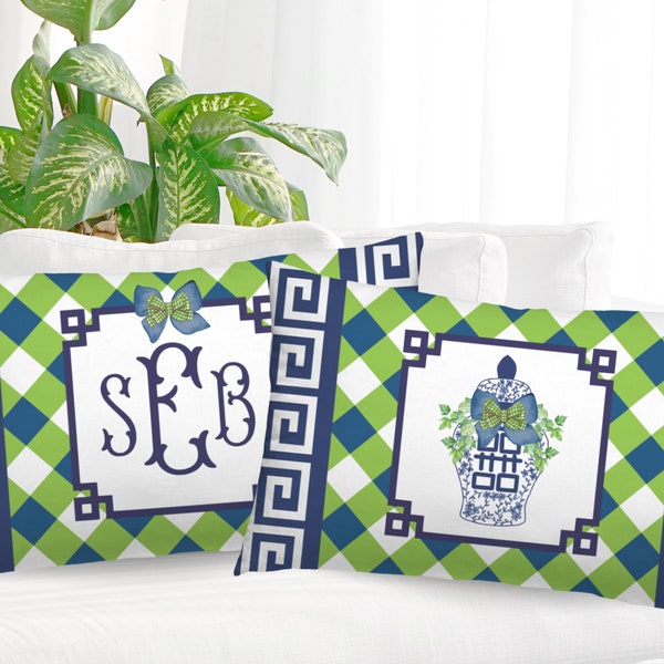 Greek Key Pillow Etsy