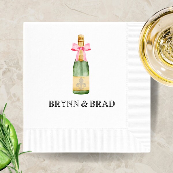 Champagne Napkins Etsy