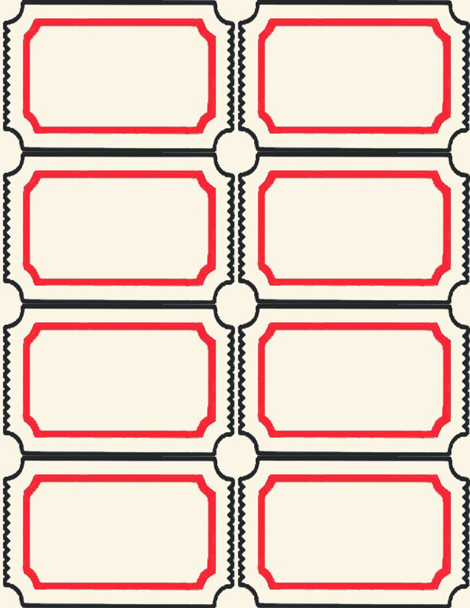 Blank Coupon Sheet 8 Etsy