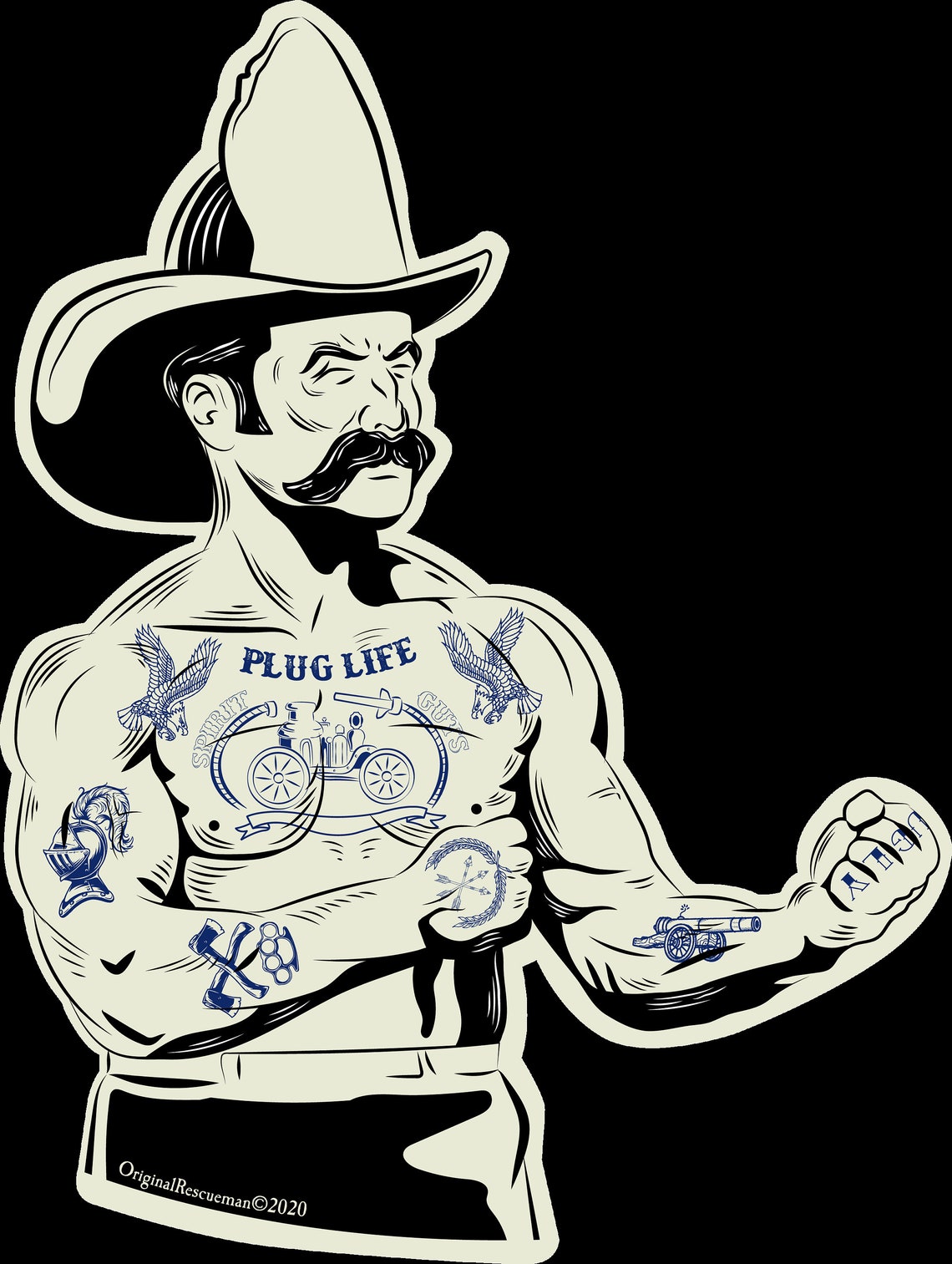 Plug Ugly Helmet Sticker Etsy